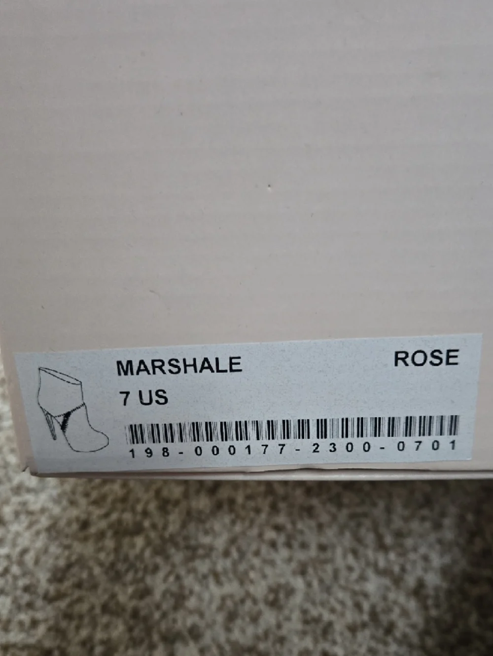 Madison Park Two-Tone Pink Suede & Leather High Heel Ankle Booties - Picture 4 of 5